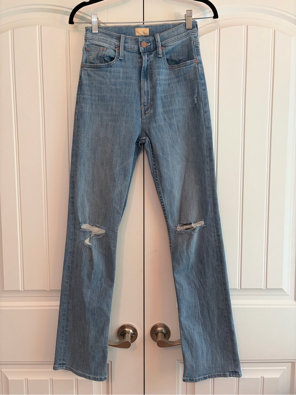 MOTHER High Waisted Rider Skimp Dreamer Wash Distressed Women's Size 25